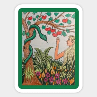 Eve in the Garden of Eden Sticker